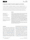 Research paper thumbnail of A dynamic model of nutrient uptake by root hairs