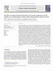 Research paper thumbnail of The effect of sodium fluoride preservative and storage temperature on the stability of 6-acetylmorphine in horse blood, sheep vitreous and deer muscle