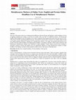 Research paper thumbnail of Metadiscourse Markers of Online Texts: English and Persian Online Headlines Use of Metadiscourse Markers