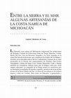 Research paper thumbnail of Entre la sierra y el mar. Algunas artesanías de la costa nahua de Michoacán