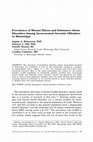 Research paper thumbnail of Prevalence of Mental Illness and Substance Abuse Disorders Among Incarcerated Juvenile Offenders in Mississippi