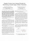 Research paper thumbnail of Doppler circular array antenna principle for determining azimuth angle of radio transmitter