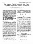 Research paper thumbnail of The Discrete Fourier Transform Over Finite Rings with Application to Fast Convolution