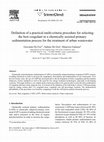 Research paper thumbnail of Definition of a practical multi-criteria procedure for selecting the best coagulant in a chemically assisted primary sedimentation process for the treatment of urban wastewater