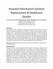 Research paper thumbnail of Hospital Information Systems Replacement and Healthcare Quality