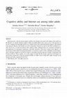 Research paper thumbnail of Cognitive ability and Internet use among older adults