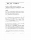 Research paper thumbnail of A Brief Note About Rott Contraction