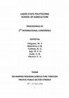 Research paper thumbnail of LAGOS STATE POLYTECHNIC SCHOOL OF AGRICULTURE PROCEEDINGS OF 2 ND INTERNATIONAL CONFERENCE EDITED By