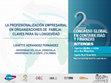 Research paper thumbnail of LA PROFESIONALIZACIÓN EMPRESARIAL EN ORGANIZACIONES DE FAMILIA. CLAVE PARA SU LONGEVIDAD.pptx