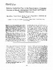 Research paper thumbnail of Selective Amobarbital Test for the Determination of Language Function in Patients with Epilepsy with Frontal and Posterior Temporal Brain Lesions