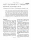 Research paper thumbnail of Conflicts of Interest and the Importance of the Organizational Variable: A Comparison Among Canada, the United States and Mexico