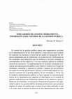 Research paper thumbnail of INDICADORES DE GESTIÓN: HERRAMIENTA INFORMATIVA DEL CONTROL DE LA GESTIÓN PÚBLICA