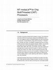 Research paper thumbnail of MT mediaLibTM for Chip MultiThreaded (CMT) Processors