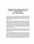 Research paper thumbnail of The Kapitan Cina of Batavia 1837-1942; A history of Chinese Establishment in Colonial Society Karya : Mona Lohanda