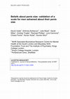 Research paper thumbnail of Beliefs about penis size: validation of a scale for men ashamed about their penis size