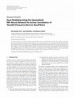 Research paper thumbnail of Duct Modeling Using the Generalized RBF Neural Network for Active Cancellation of Variable Frequency Narrow Band Noise