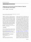 Research paper thumbnail of Melting and crack growth in electrical conductors subjected to short-duration current pulses