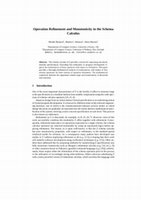 Research paper thumbnail of Operation Refinement and Monotonicity In the Schema Calculus