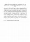 Research paper thumbnail of Maybe I disfavoured the family quite a lot. Exploring work-life balance and the gendered (in)ability of immersing in work among artists.