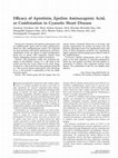 Research paper thumbnail of Efficacy of aprotinin, epsilon aminocaproic acid, or combination in cyanotic heart disease