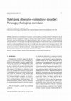 Research paper thumbnail of Subtyping Obsessive-Compulsive Disorder: Neuropsychological Correlates