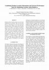 Research paper thumbnail of Combining Position Location Information and Network Performance Data for Simulating Location Aided Handover