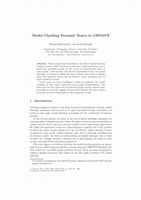 Research paper thumbnail of Model checking dynamic states in GROOVE