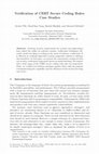 Research paper thumbnail of Verification of CERT Secure Coding Rules: Case Studies