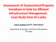 Research paper thumbnail of Assessment of Geotechnical Property Variations in Soils for Efficient Infrastructure Management: Case Study from Sri Lanka