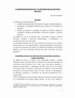 Research paper thumbnail of La investigación educativa y su relación con las políticas públicas