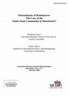 Research paper thumbnail of Determinants of Remittances: The Case of the South Asian Community in Manchester