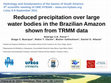 Research paper thumbnail of Reduced precipitation over large water bodies in the Brazilian Amazon shown from TRMM data