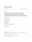 Research paper thumbnail of Hall, L., Johnson, A., Juzwik, M., Wortham, S., & Mosley, M. (2010). Teacher identity in the context of literacy teaching: Three explorations of classroom positioning and interaction in secondary schools. Teaching and Teacher Education, 26(2), 234-243. 