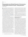 Research paper thumbnail of Situating Narrative-Minded Research: A Commentary on Anna Sfard and Anna Prusak's "Telling Identities