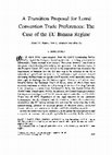 Research paper thumbnail of A Transition Proposal for Lome Convention Trade Preferences: The Case of the EU Banana Regime