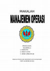 Research paper thumbnail of Makalah manajemen operasi