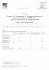 Research paper thumbnail of Enhancement of hydrogen production by Enterobacter cloacae IIT-BT 08