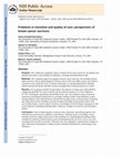 Research paper thumbnail of Problems in transition and quality of care: perspectives of breast cancer survivors