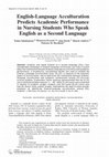 Research paper thumbnail of English-language acculturation predicts academic performance in nursing students who speak English as a second language