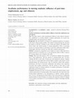 Research paper thumbnail of Academic performance in nursing students: influence of part-time employment, age and ethnicity