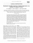 Research paper thumbnail of Randomized controlled comparison of epidural bupivacaine versus pethidine for analgesia in labour