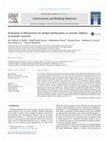 Research paper thumbnail of Evaluation of effectiveness of methyl methacrylate as retarder additive in polymer concrete