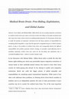 Research paper thumbnail of Medical Brain Drain: Free-Riding, Exploitation, and Global Justice (Moral Philosophy & Politics)