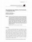 Research paper thumbnail of The development and validation of the Emotionality in Teaching Scale (ETS