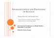 Research paper thumbnail of SOCIOLINGUISTICS AND PHONOLOGY OF KANAUJI