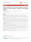 Research paper thumbnail of Lack of evidence for retroviral infections formerly related to chronic fatigue in Spanish Fibromyalgia patients