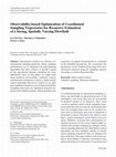 Research paper thumbnail of Observability-based optimization of coordinated sampling trajectories for recursive estimation of a strong, spatially varying flowfield