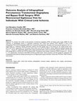 Research paper thumbnail of Outcome Analysis of Infrapopliteal Percutaneous Transluminal Angioplasty and Bypass Graft Surgery With Nonreversed Saphenous Vein for Individuals With Critical Limb Ischemia