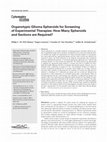 Research paper thumbnail of Organotypic glioma spheroids for screening of experimental therapies: How many spheroids and sections are required