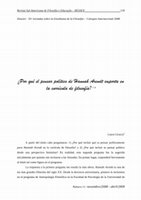 Research paper thumbnail of ¿ Por qué el pensar político de Hannah Arendt importa en la currícula de filosofía?